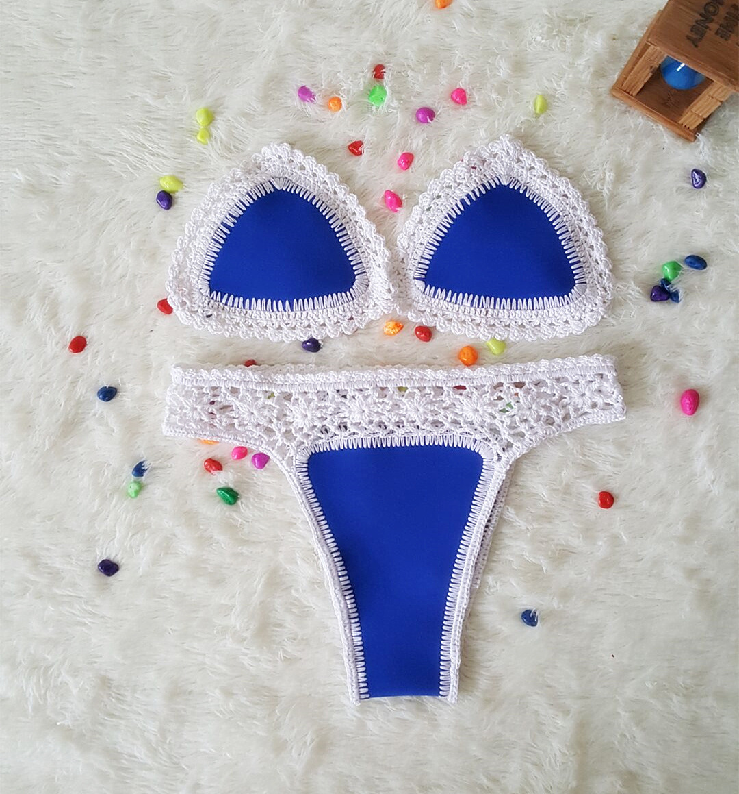 hot selling bikini neoprene glue handmade crocheted two piece sexy women's swimsuit texture knit bikini hot selling bikini neoprene glue handmade crocheted two piece sexy women's swimsuit texture knit bikini