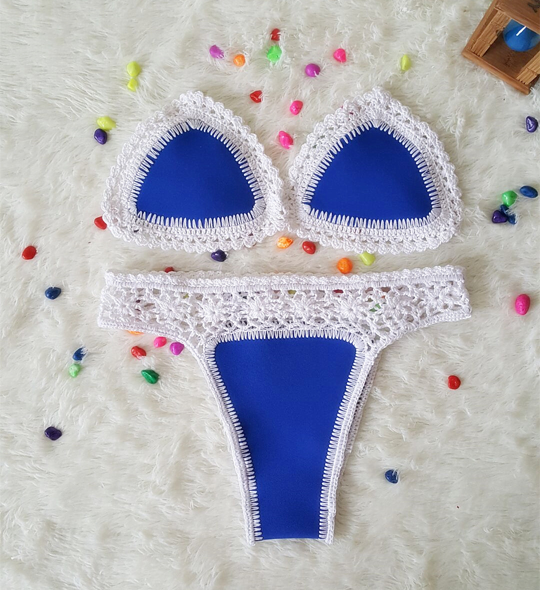hot selling bikini neoprene glue handmade crocheted two piece sexy women's swimsuit texture knit bikini hot selling bikini neoprene glue handmade crocheted two piece sexy women's swimsuit texture knit bikini