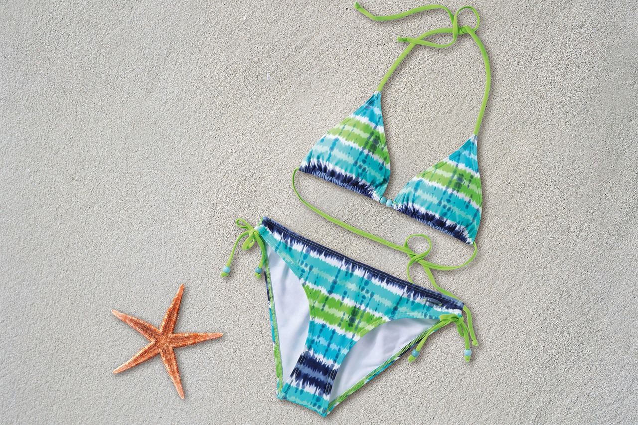 social-feed-img-03 bikini, two piece swimwear, women, two-part, turquoise, green, blue, fashion, beach, leisure time, nature, vacations, starfish, sand, clothing, swim